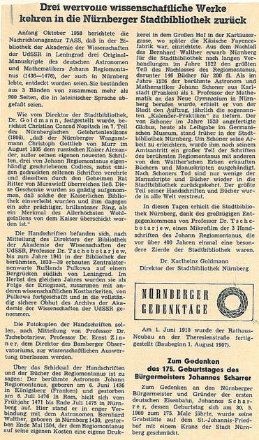 Regiomontanus Microfilms Announcement 1